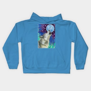 Howling wolf Kids Hoodie